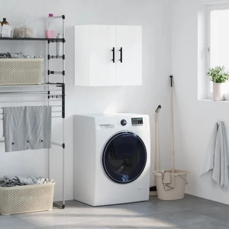 Glossy white engineered wood wall cabinet 60x31x60 cm by vidaXL, Lockers and storage cabinets - Ref: Foro24-829990, Price: 55...