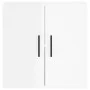Glossy white engineered wood wall cabinet 60x31x60 cm by vidaXL, Lockers and storage cabinets - Ref: Foro24-829990, Price: 55...