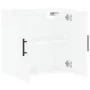 Glossy white engineered wood wall cabinet 60x31x60 cm by vidaXL, Lockers and storage cabinets - Ref: Foro24-829990, Price: 55...