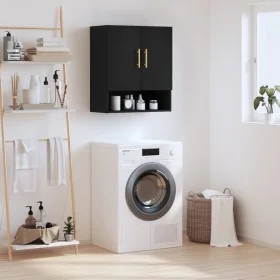 Black engineered wood wall cabinet 60x31x70 cm by vidaXL, Lockers and storage cabinets - Ref: Foro24-829893, Price: 72,01 €, ...