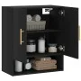 Black engineered wood wall cabinet 60x31x70 cm by vidaXL, Lockers and storage cabinets - Ref: Foro24-829893, Price: 72,01 €, ...