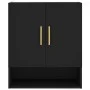 Black engineered wood wall cabinet 60x31x70 cm by vidaXL, Lockers and storage cabinets - Ref: Foro24-829893, Price: 72,01 €, ...