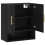 Black engineered wood wall cabinet 60x31x70 cm by vidaXL, Lockers and storage cabinets - Ref: Foro24-829893, Price: 72,01 €, ...
