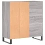 Sonoma gray plywood disc cabinet 84.5x38x89 cm by vidaXL, CD and DVD storage - Ref: Foro24-831786, Price: 86,01 €, Discount: %