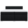 Cama box spring con colchón tela negro 200x200 cm
