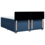 Cama box spring con colchón tela azul 200x200 cm en Camas y somieres | Comprar online en Foro24