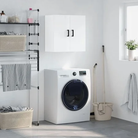 Engineered wood glossy white wall cabinet 60x31x60 cm by vidaXL, Lockers and storage cabinets - Ref: Foro24-829966, Price: 56...
