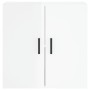 Armario de pared madera de ingeniería blanco brillo 60x31x60 cm