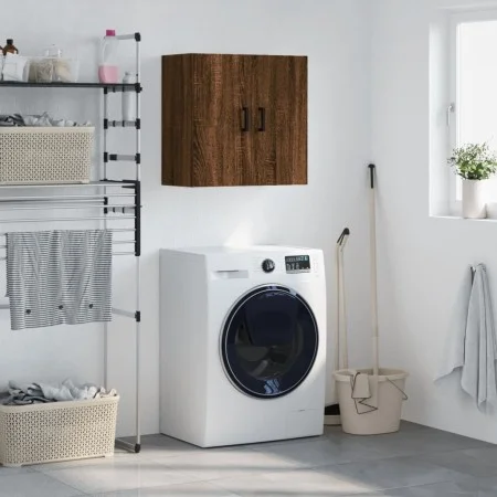 Oak brown engineered wood wall cabinet 60x31x60 cm by vidaXL, Lockers and storage cabinets - Ref: Foro24-829971, Price: 48,78...