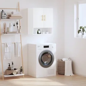 White engineered wood wall cabinet 60x31x70 cm by vidaXL, Lockers and storage cabinets - Ref: Foro24-829892, Price: 62,39 €, ...