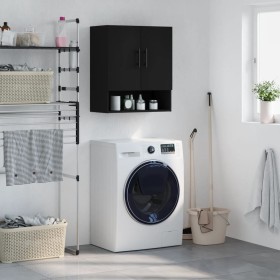 Black engineered wood wall cabinet 60x31x70 cm by vidaXL, Lockers and storage cabinets - Ref: Foro24-829933, Price: 83,03 €, ...