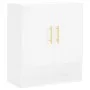 White engineered wood wall cabinet 60x31x70 cm by vidaXL, Lockers and storage cabinets - Ref: Foro24-829892, Price: 62,39 €, ...