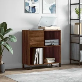 Brown oak plywood disc cabinet 84.5x38x89 cm by vidaXL, CD and DVD storage - Ref: Foro24-831787, Price: 89,81 €, Discount: %
