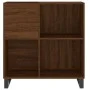 Scheibenschrank aus braunem Eichensperrholz, 84,5 x 38 x 89 cm von vidaXL, CD- und DVD-Speicher - Ref: Foro24-831787, Preis: ...