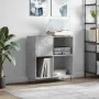 Plywood gray concrete record cabinet 84.5x38x89 cm by vidaXL, CD and DVD storage - Ref: Foro24-831776, Price: 65,11 €, Discou...