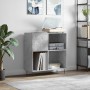 Sperrholz Scheibenschrank betongrau 84,5x38x89 cm von vidaXL, CD- und DVD-Speicher - Ref: Foro24-831776, Preis: 65,09 €, Raba...