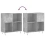 Plywood gray concrete record cabinet 84.5x38x89 cm by vidaXL, CD and DVD storage - Ref: Foro24-831776, Price: 65,11 €, Discou...