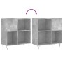 Sperrholz Scheibenschrank betongrau 84,5x38x89 cm von vidaXL, CD- und DVD-Speicher - Ref: Foro24-831776, Preis: 65,09 €, Raba...