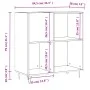 Plywood gray concrete record cabinet 84.5x38x89 cm by vidaXL, CD and DVD storage - Ref: Foro24-831776, Price: 65,11 €, Discou...