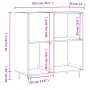 Sperrholz Scheibenschrank betongrau 84,5x38x89 cm von vidaXL, CD- und DVD-Speicher - Ref: Foro24-831776, Preis: 65,09 €, Raba...