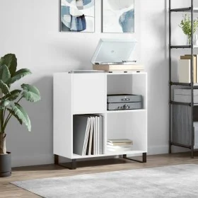 Glänzend weißer Sperrholz-Scheibenschrank 84,5 x 38 x 89 cm von vidaXL, CD- und DVD-Speicher - Ref: Foro24-831782, Preis: 81,...