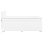 Cama box spring con colchón cuero sintético blanco 90x190 cm