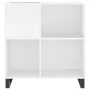 Glossy white plywood disc cabinet 84.5x38x89 cm by vidaXL, CD and DVD storage - Ref: Foro24-831782, Price: 83,03 €, Discount: %