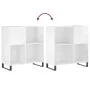 Glossy white plywood disc cabinet 84.5x38x89 cm by vidaXL, CD and DVD storage - Ref: Foro24-831782, Price: 83,03 €, Discount: %