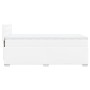 Cama box spring con colchón cuero sintético blanco 90x190 cm