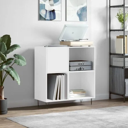White plywood record cabinet 84.5x38x89 cm by vidaXL, CD and DVD storage - Ref: Foro24-831772, Price: 66,74 €, Discount: %
