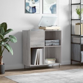 Sonoma gray plywood disc cabinet 84.5x38x89 cm by vidaXL, CD and DVD storage - Ref: Foro24-831778, Price: 67,64 €, Discount: %