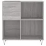 Plattenschrank aus grauem Sonoma-Sperrholz, 84,5 x 38 x 89 cm von vidaXL, CD- und DVD-Speicher - Ref: Foro24-831778, Preis: 6...