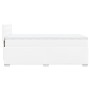 Cama box spring con colchón cuero sintético blanco 100x200 cm