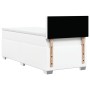 Cama box spring con colchón cuero sintético blanco 100x200 cm