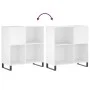 Mueble para discos madera contrachapada blanco 84,5x38x89 cm de vidaXL, Almacenamiento para CD y DVD - Ref: Foro24-831780, Pr...