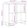 Mueble discos madera contrachapada roble ahumado 84,5x38x89 cm de vidaXL, Almacenamiento para CD y DVD - Ref: Foro24-831785, ...