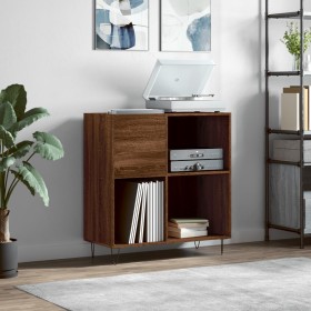 Brown oak plywood disc cabinet 84.5x38x89 cm by vidaXL, CD and DVD storage - Ref: Foro24-831779, Price: 72,19 €, Discount: %