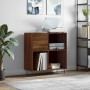 Brown oak plywood disc cabinet 84.5x38x89 cm by vidaXL, CD and DVD storage - Ref: Foro24-831779, Price: 70,16 €, Discount: %