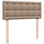 Cama box spring con colchón cuero sintético capuchino 100x200cm