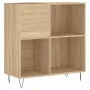 Mueble discos madera contrachapada roble Sonoma 84,5x38x89 cm de vidaXL, Almacenamiento para CD y DVD - Ref: Foro24-831775, P...
