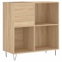 Scheibenschrank aus Sonoma-Eichensperrholz, 84,5 x 38 x 89 cm von vidaXL, CD- und DVD-Speicher - Ref: Foro24-831775, Preis: 7...