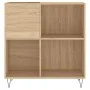 Mueble discos madera contrachapada roble Sonoma 84,5x38x89 cm de vidaXL, Almacenamiento para CD y DVD - Ref: Foro24-831775, P...