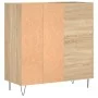Mueble discos madera contrachapada roble Sonoma 84,5x38x89 cm de vidaXL, Almacenamiento para CD y DVD - Ref: Foro24-831775, P...