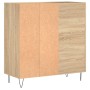 Scheibenschrank aus Sonoma-Eichensperrholz, 84,5 x 38 x 89 cm von vidaXL, CD- und DVD-Speicher - Ref: Foro24-831775, Preis: 7...