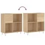 Mueble discos madera contrachapada roble Sonoma 84,5x38x89 cm de vidaXL, Almacenamiento para CD y DVD - Ref: Foro24-831775, P...