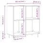 Mueble discos madera contrachapada roble Sonoma 84,5x38x89 cm de vidaXL, Almacenamiento para CD y DVD - Ref: Foro24-831775, P...