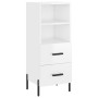 Hochglanzweißes Sperrholz-Sideboard 34,5 x 34 x 90 cm von vidaXL, Sideboards - Ref: Foro24-828678, Preis: 64,34 €, Rabatt: %