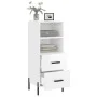Hochglanzweißes Sperrholz-Sideboard 34,5 x 34 x 90 cm von vidaXL, Sideboards - Ref: Foro24-828678, Preis: 63,69 €, Rabatt: %