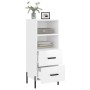 Hochglanzweißes Sperrholz-Sideboard 34,5 x 34 x 90 cm von vidaXL, Sideboards - Ref: Foro24-828678, Preis: 64,34 €, Rabatt: %