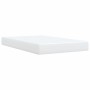 Cama box spring con colchón cuero sintético blanco 120x190 cm